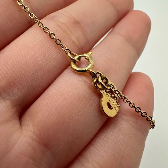 Dior Vintage Necklace Gold Tone Rhinestone Pendant Authenticated - Picture 7 of 11